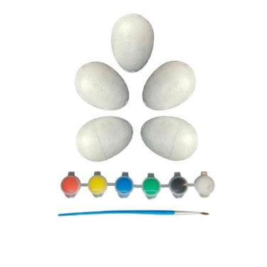 Imagem de Enfeite Decorativo - 5 Ovos para Colorir - 5 unidades - Artlille - Riz