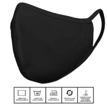 Imagem de Mascara Tecido Duplo Algodão Lavável Reutilizável Proteção - LEMA, Pre