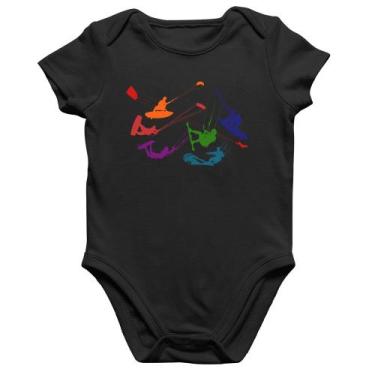 Imagem de Body Bebê Algodão Kite Surf Freestyle - Foca na Moda, Preto, P