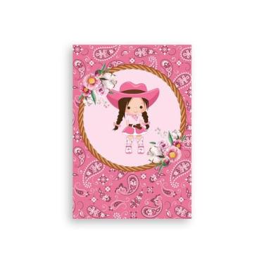 Imagem de Painel De Festa Vertical 1,50 x 2,20 - Boiadeira Rosa Flores 010 - Via