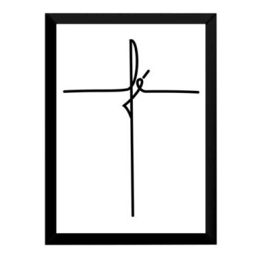 Imagem de Lindo Quadro Decorativo Arte Pop Cruz Da Fé Como Na Camiseta - Fanarte