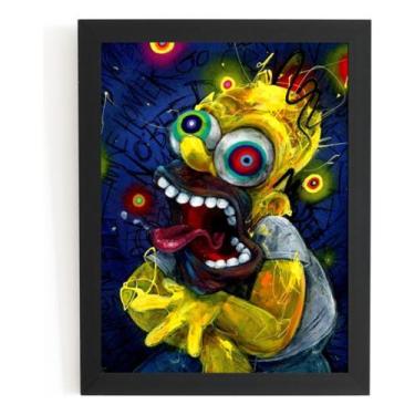 Imagem de Quadro Os Simpsons Homer Arte Psicodelia Poster Moldurado - Fanarte