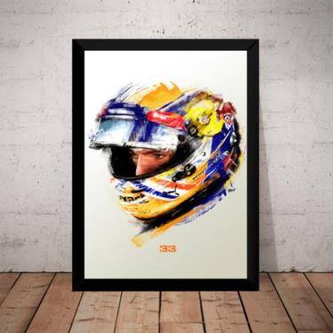 Imagem de Quadro Arte Max Verstappen Formula 1 Corrida 42x29 - Fanarte