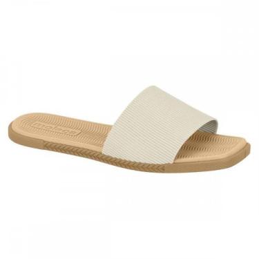 Imagem de Chinelo Moleca 5494.100 Slide Feminino, Off white, 35
