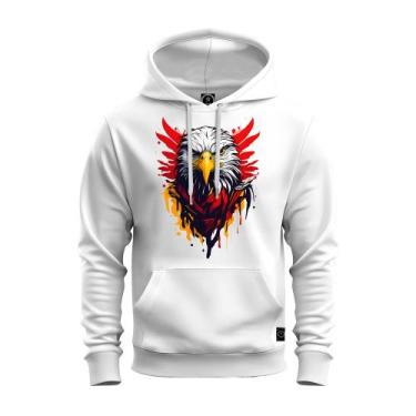 Imagem de Moletom Blusão Inverno Canguru Quentinho Tecido Macio Gavião Olhar - N