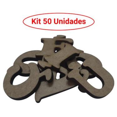 Imagem de Letras com Acento para Aplique Artesanato 2,5cm Kit 50un Mdf Madeira -