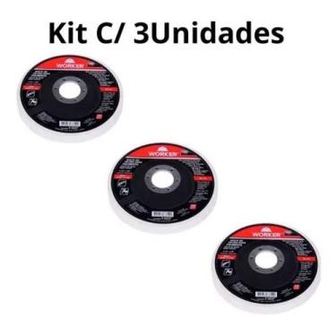 Imagem de Kit 3 disco flap feltro para polimento worker 199515 - marca, Sem Vari