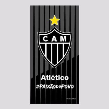 Imagem de Toalha De Banho Bouton Atlético Mineiro Preta e Cinza, Único