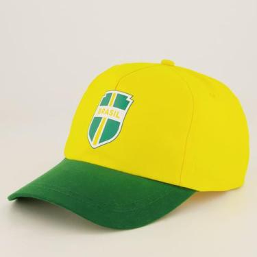 Imagem de Boné Brasil Escudo Amarelo e Verde - Licenciados, Único