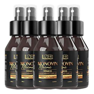 Imagem de Kit 5 Tônico Monovin Crescimento Capilar Tratamento Antiqueda - Lizier