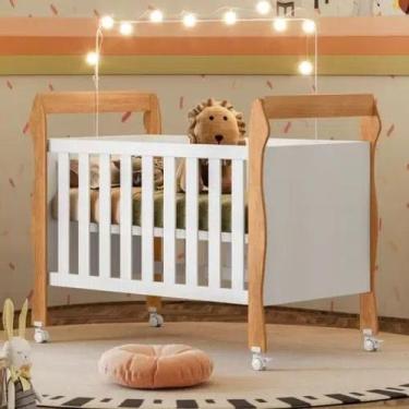 Imagem de Berco mini cama soninho tigus - branco/amadeirado