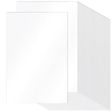 Imagem de 90 folhas de papelão branco brilhante perolado 12,7 x 17,8 cm de espessura, glitter metálico, 230 gsm/38,6 kg dupla face para convites, confecção de cartões, artesanato DIY, certificados, casamentos