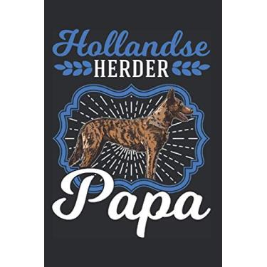 Imagem de Hollandse Herder Notizbuch: Hollandse Herder Papa Holländischer Schäferhund / 6x9 Zoll / 120 karierte Seiten Seiten
