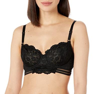 Imagem de Smart & Sexy Sutiã feminino de renda sem forro, Hue preto, 32D