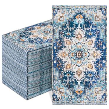 Imagem de Whaline 100 pçs Boho Guest Guardanapo Floral Descartável Guardanapo de Papel Flor Jantar Toalha de Mão Guardanapo para Casa Cozinha Banheiro Feriado Artigos de Festa