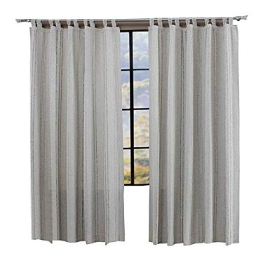 Imagem de Cortina para Sala Fio Tinto 3,00 x 2,50 m Com Passante Preto Sultan