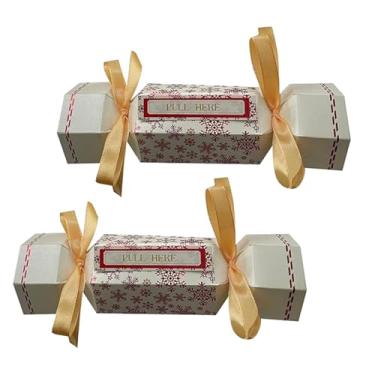 Imagem de UGPLM 2x Bolsa de dinheiro surpresa de Natal em forma de doce 9,8 x 4,7 polegadas versátil para comemoração de feriados caixa de dinheiro criativa de Natal, Branco