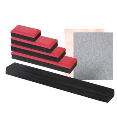 Imagem de Pintando Carro, 5 Tacos Lixador Manual De Eva E Duas Lixas Adesivas Quantidade de cascalhos:0;Cor:Vermelho