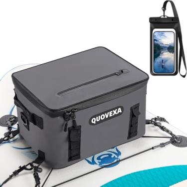 Imagem de Quovexa bolsa térmica para prancha de paddle, cooler sup, cooler para caiaque cabe 30 latas, cooler standup com 4 bolsos, bolsa térmica para deck para paddleboard, acessórios para prancha de