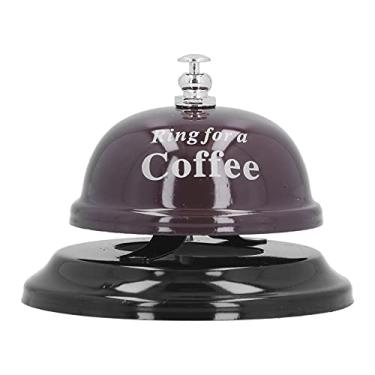 Imagem de Campainha de chamada de restaurante com base antiderrapante e construção em aço inoxidável para uso em hotéis, escolas e serviços de jantar Design simples e ampla aplicação (Cor preta)