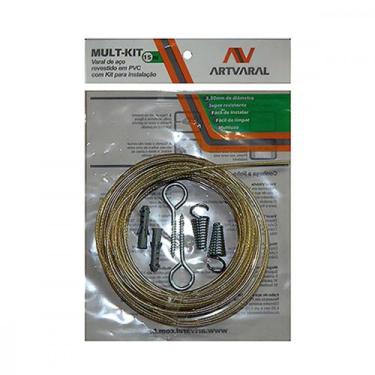 Imagem de Varal De Aco Multi 15Mt 3,30Mm C/Kit - ART VARAL