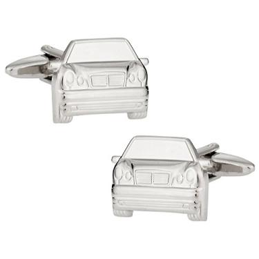 Imagem de Abotoaduras automotivas de luxo em tom prata com caixa de apresentação Cuff-Daddy