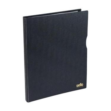 Imagem de Pasta catalogo A4 Executiva Preta com 30 plásticos Dello