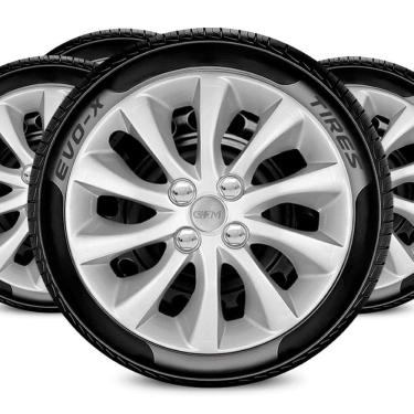 Imagem de Jogo Calota Aro 15 4x100 Design Idea Compatível Fiat