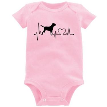 Imagem de Body Bebê Cachorro Batimentos Cardíacos - Foca na Moda, Rosa bebê, M