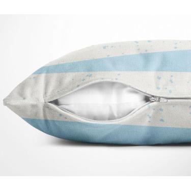 Imagem de Almofada Algodão Serigrafada Ardon 40x40cm Azul - FASTLAR