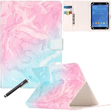 Imagem de Capa universal de 20.3 cm, capa fólio de couro PU NewShine com compartimentos para cartões para Galaxy Tab 3, Tab 4, Note 8.0 / iPad Mini 1, 2, 3 / Amazon Kindle Fire HD, Fire HDX e mais de 8