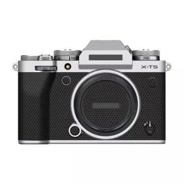 Imagem de Adesivo de capa de câmera antiarranhões para Fujifilm X-T5 protetor de corpo de câmera digital mirrorless decalques de filme de vinil para Fuji XT5 (prata)
