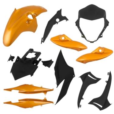 Imagem de Kit Conjunto Carenagem Moto Cód. 015-2010/015-3021/015-3000/015-1000/015-2000/015-2008/015-2009/015-4000 CB 300R 2010/2011 Amarelo Caju Perolizado