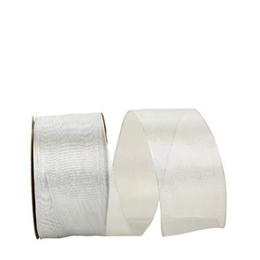 Imagem de Reliant Ribbon Fita de malha Deluxe com borda com fio, 5,7 cm x 45,7 m, prata