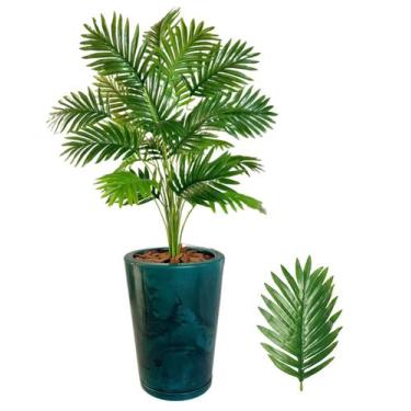 Imagem de Planta Palmeira Artificial Com Vaso Polietileno Marmorizado - FlorImp