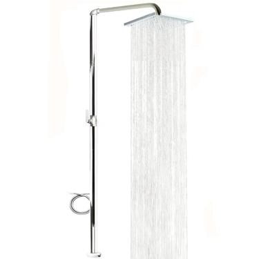 Imagem de Ducha Tubular Em Aço Inox 2 Polegadas Com Chuveiro - Sodramar