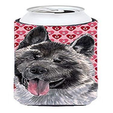 Imagem de Caroline's Treasures SC9484TBC Akita corações amor e dia dos namorados menino alto isolamento de bebidas, menino alto, multicolorido