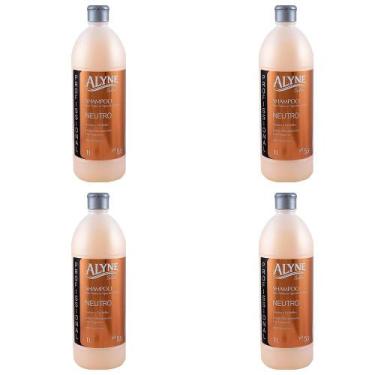 Imagem de Kit 4 Und Shampoo Alyne Profissional Neutro 1l