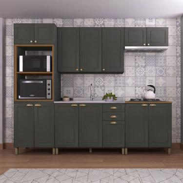 Imagem de Cozinha Completa Firenze 14 Portas 2 Gavetas 6171.110 Chumbo - Indekes