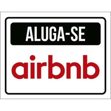 Imagem de Kit 3 Placas Aluga-Se Airbnb 36X46