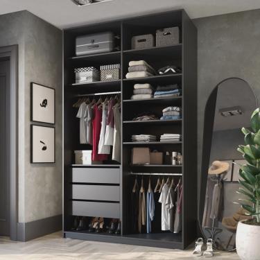 Imagem de Closet Solteiro 100% mdf bp 2 Vaos 3 Gavetas Sion