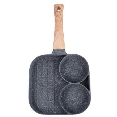 Imagem de Panela Antiaderente Frigideira 3em1 Para Hambúrguer De Ovos