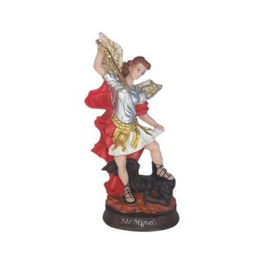 Imagem de Imagem do Santo Anjo São Miguel Arcanjo 15cm em resina - R&S