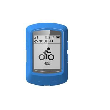 Imagem de Capa para iGPSPORT iGS520 sem fio bicicleta computador GPS, capa protetora de silicone macio WUNIAK portátil resistente a arranhões e choque com protetor de tela, azul