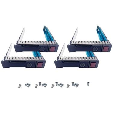 Imagem de BestParts Pacote Com 4 Bandejas Para Unidades Sas Sata Sff De 2,5" Compatíveis Servidores Hp Proliant Gen8 Gen9 Dl360P Dl360E Dl380P Dl380E Dl385P Dl320E Dl160 Dl560 Ml350P Sl270 Sl230 Bl460C Parafu