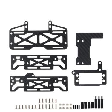 Imagem de NMNRC Carbon Fiber Steering Servo Side Skid Plate Mount Battery Tray Case for 1/10 Vanquish VS4-10 Pro UT Ultra Phoenix F9 RC Car Crawler Series Upgrades Part