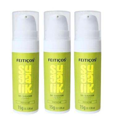 Imagem de 3 Sugalik Gel Sugador Pistache 15g  Vibração e Sabor - Feitiços