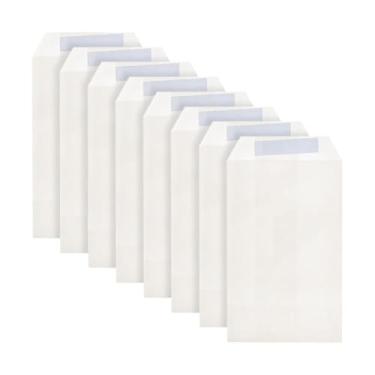 Imagem de 100 envelopes pequenos de vidro sacos de confetes de papel branco envelopes de sementes resseláveis envelopes de aba para descascar e selar envelopes de lembrancinha de casamento para velas de flores