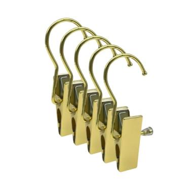 Imagem de Kit 5 Cabide Metal 1 Presilha Grande Dourado Ou Rose Gold (Dourado)