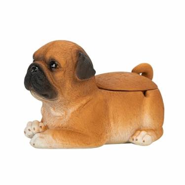 Imagem de Cinzeiros de mesa com tampa criatividade para mulher bonito modelado moda divertida para fumar material de resina para uso doméstico escritório ornamentos (tamanho: Brown)